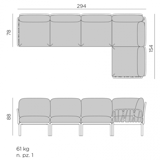 Sofá Komodo 5 Nardi