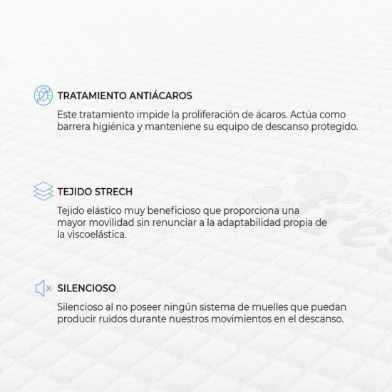 Sobrecolchón Topper Viscoelástica de DOM
