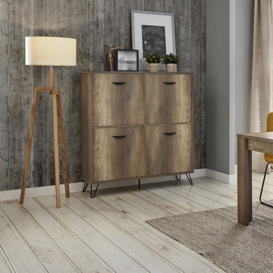 Lámpara de pie F-728 madera